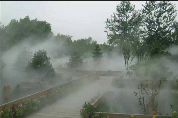 園林景觀(guān)造霧